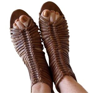 🩷 Jeffrey Campbell brown leather sandals